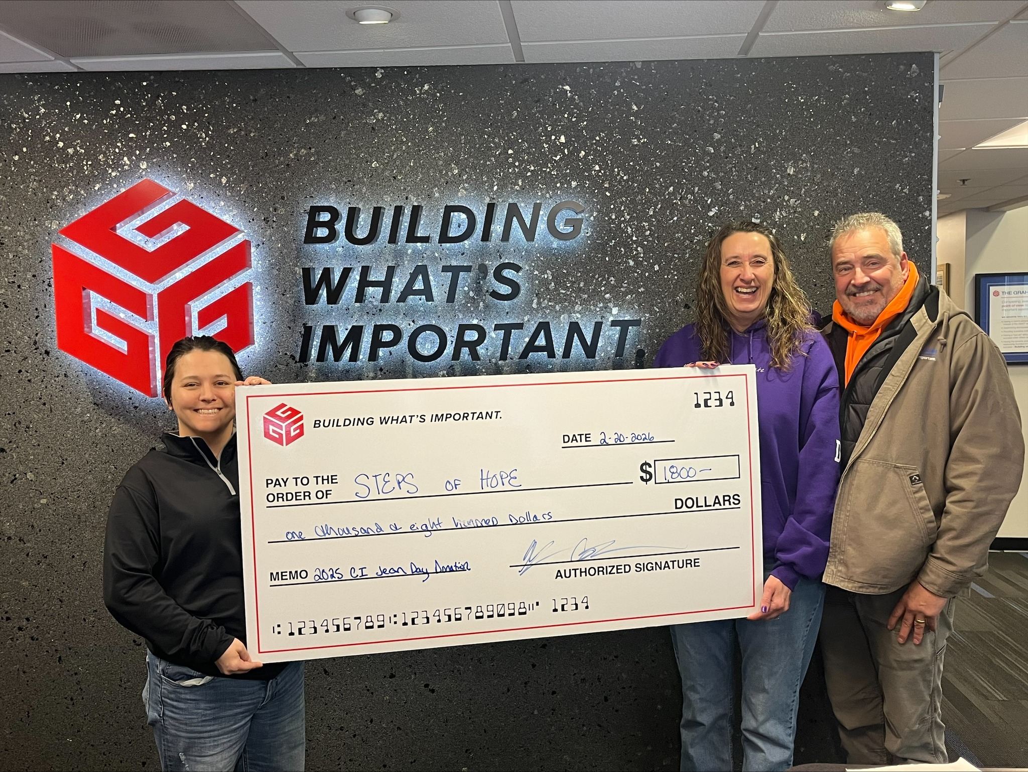 Graham - Our Central Iowa team donated their 2025 Jean Friday ...