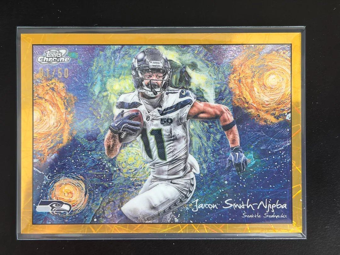 The art on this Jaxon Smith-Njigba trading card is stunning (📸 u