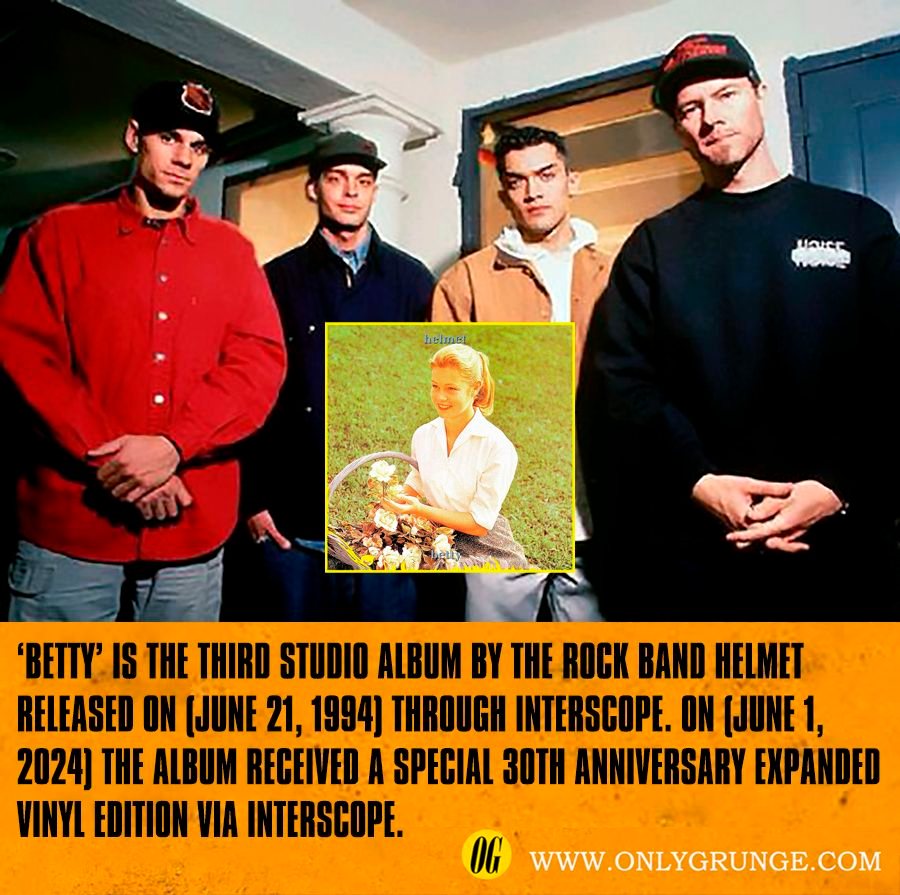 💿'Betty' is the third studio album by Helmet, released on (June