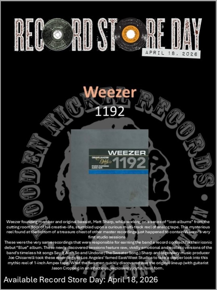Highlighting releases from Record Store Day 2026. Here is Weezer