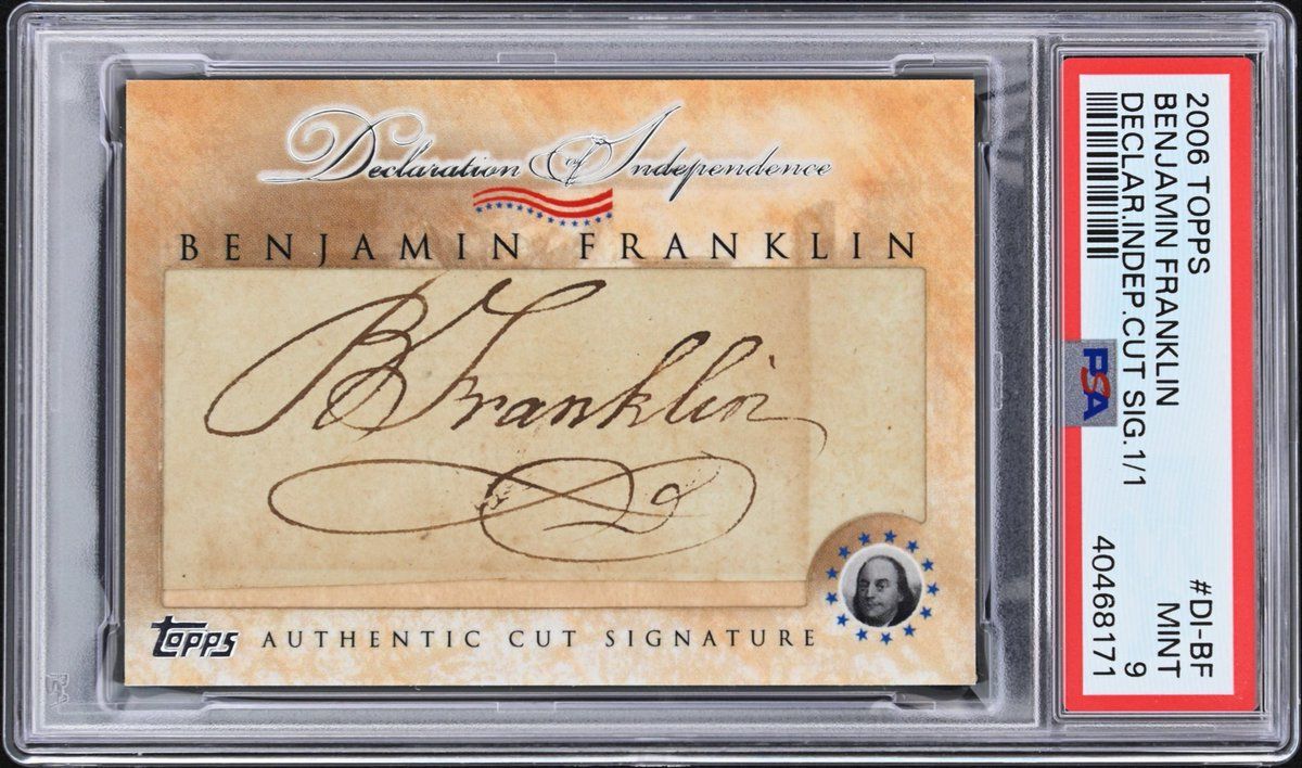 Ben Franklin's 1-of-1 autograph card 🇺🇸🔥