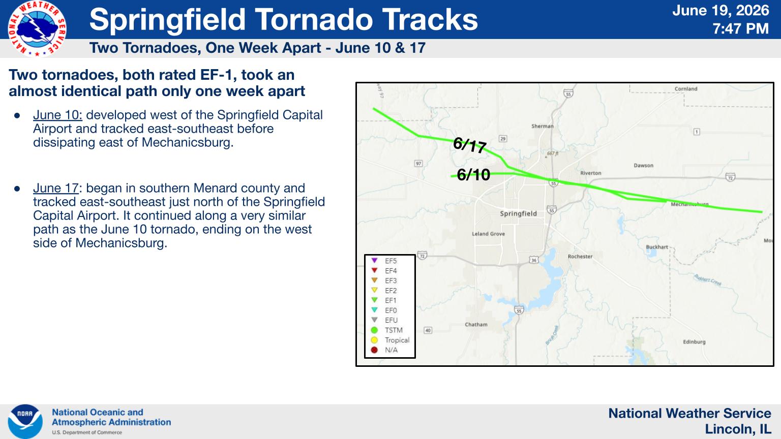 Two tornadoes, one week apart. 🌪🌪🤯 The Springfield area had two
