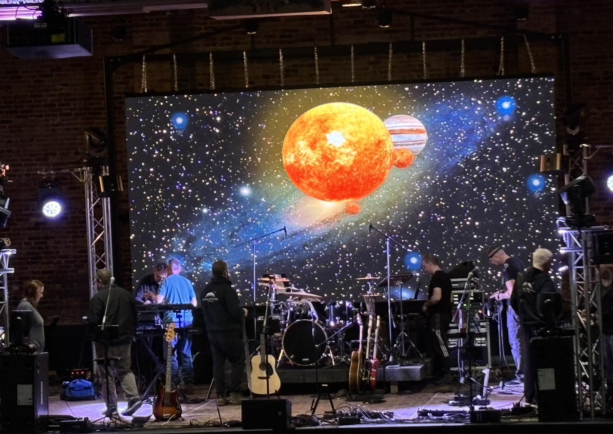 The Times - Stage setup is underway for TONIGHT ⚡️Echoes of Pompeii ...
