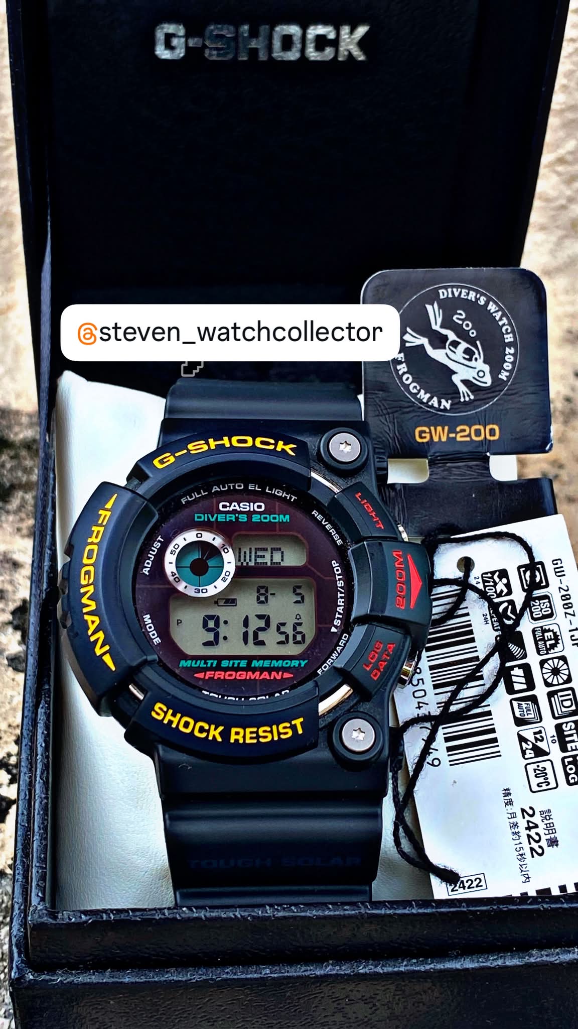 Info 🇯🇵The Final Frogman with titanium Backcase frogman GW-200Z