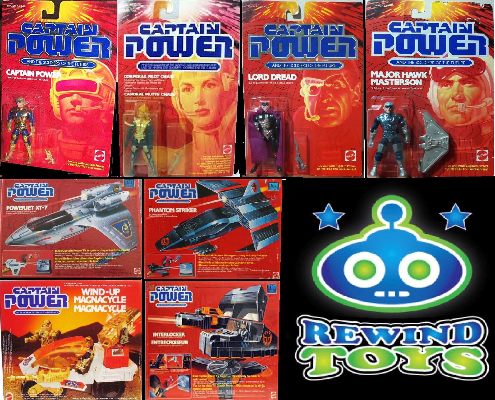 Captain Power action figures, from 1987. In my opinion, the high 
