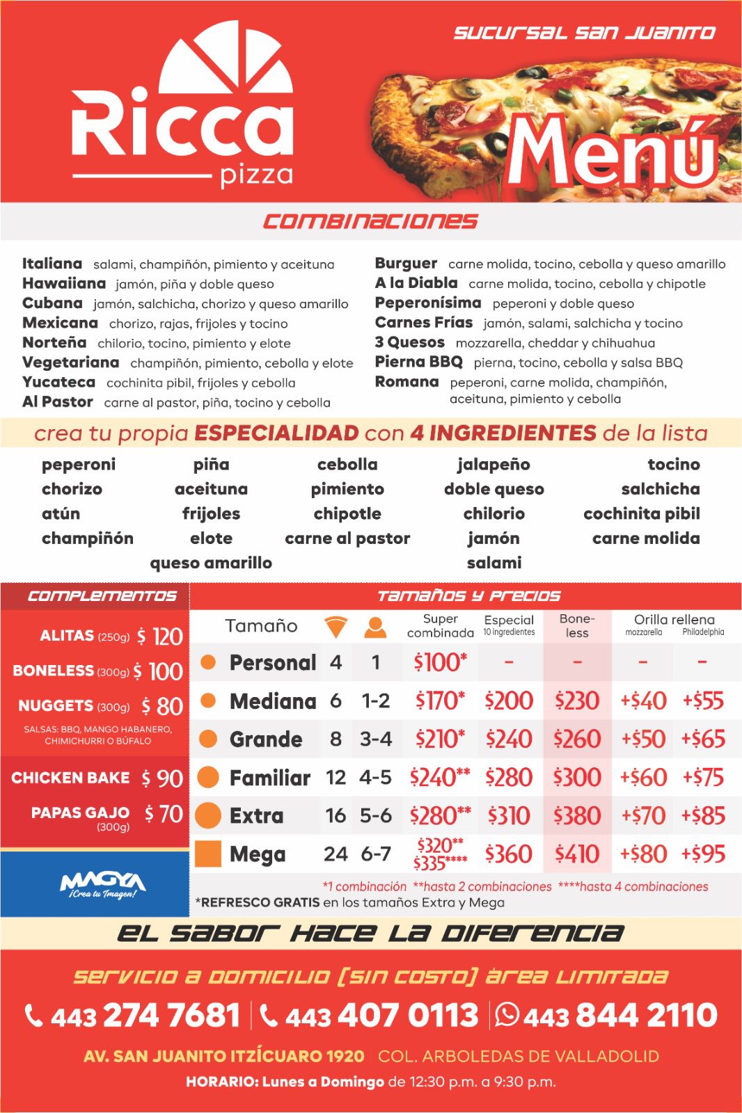 Ricca Pizza Suc.San Juanito | Morelia