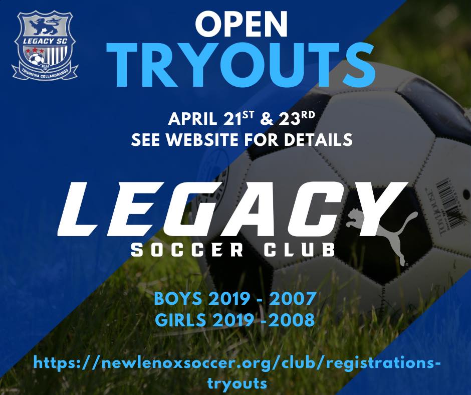 Legacy - 2025/26 Soccer Season Legacy SC Soccer Tryouts – Come Be Part ...