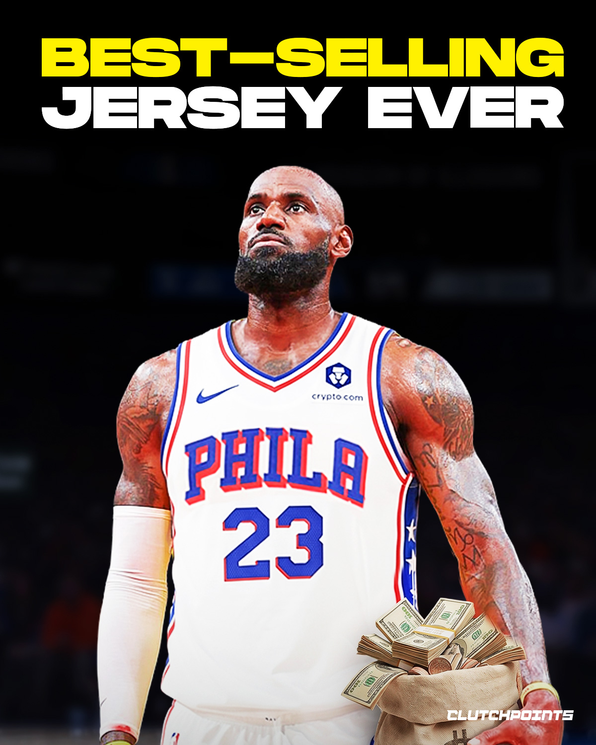 NBA - LeBron James' No. 23 Philadelphia 76ers jersey is officially