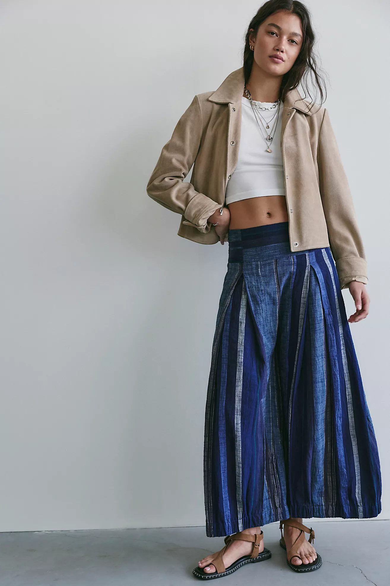新品 Herringbone Twill Wide Cropped Pants Herringbone Pants Herringbone Twill Wide Cropped Pants 32