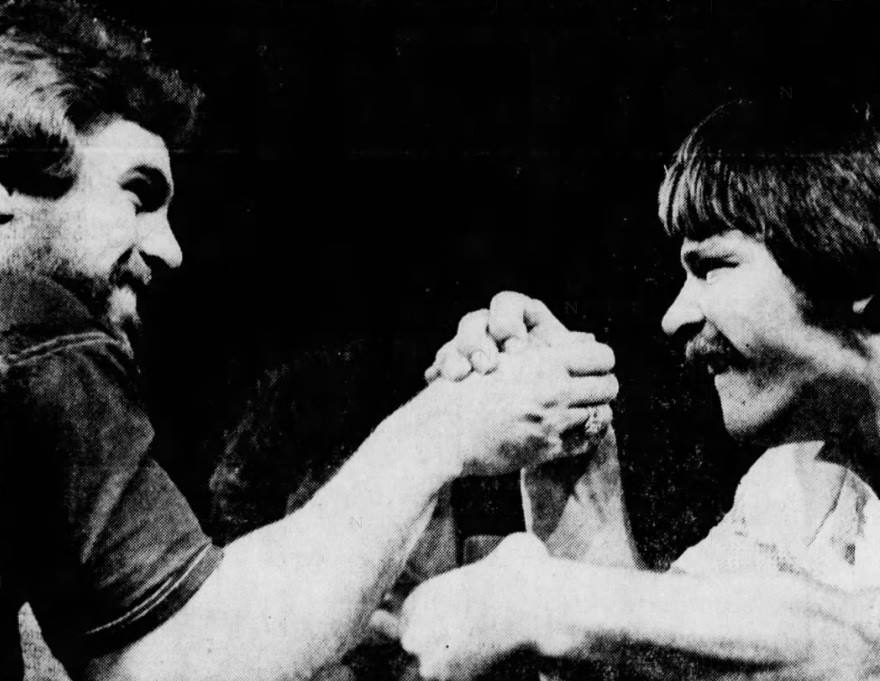 The Armwrestling - Two of the midwest's best pullers in the late '70s ...