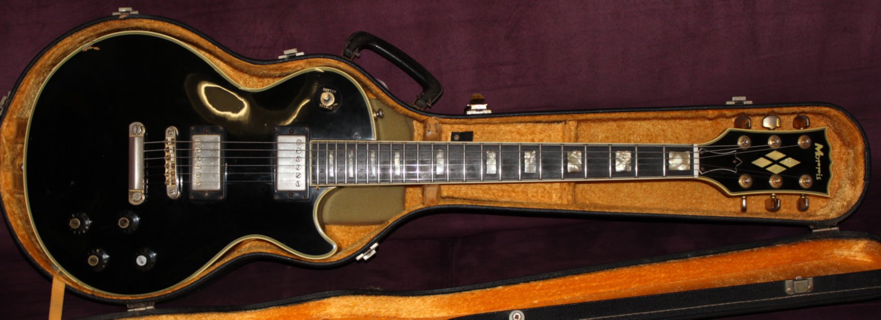 Sold). 1970s Avon Rose Morris, Les Paul copy, made in Japan. Model