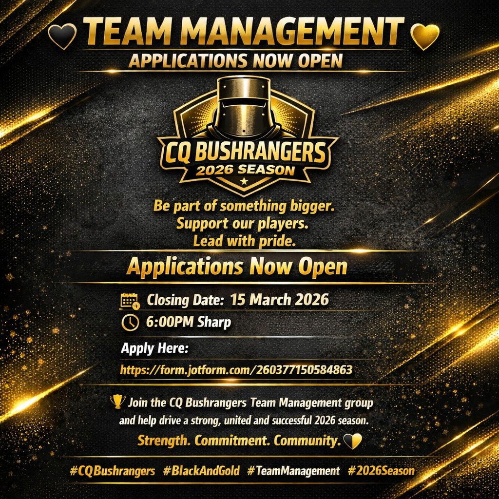 🖤💛 TEAM MANAGEMENT... - CQ Bushrangers Rugby Union | Facebook