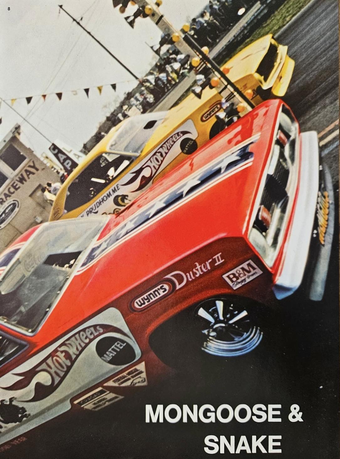 🏁 This poster features the iconic 1970 Hot Wheels Mongoose