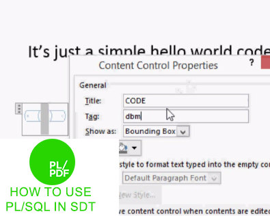 PLPDF - How to use PL/SQL code in PL/PDF Reporter template... | Facebook