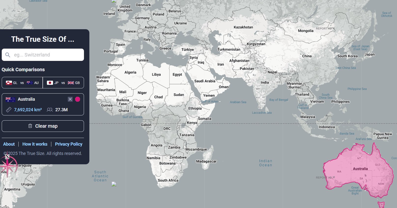 Genine - 🌍 Ever wondered how big countries really are? Maps can be ...