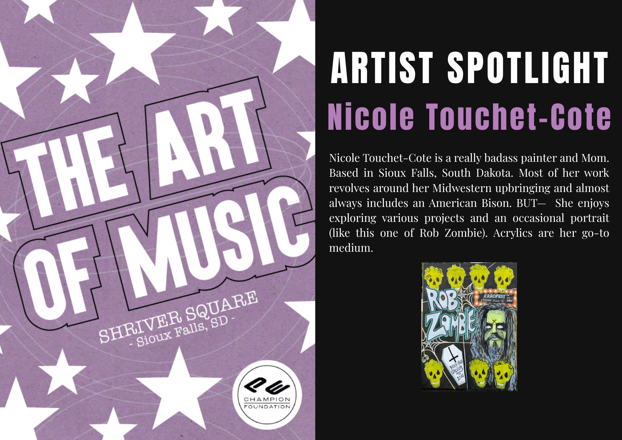 🖼️ ARTIST SPOTLIGHT! Nicole Touchet-Cote's Concert Poster