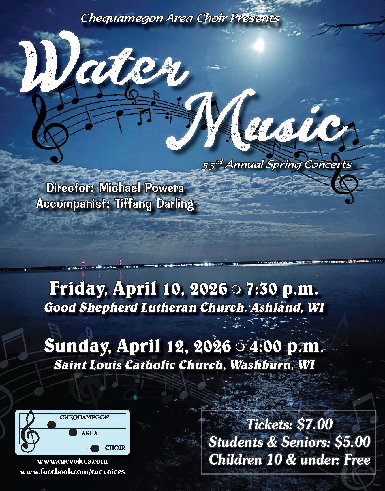CHEQUAMEGON AREA CHOIR Spring Concerts 