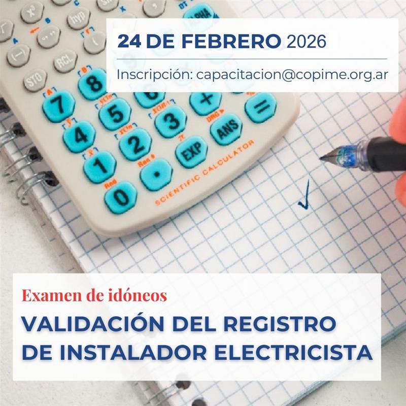 COPIME - #Examen de Idóneos: Validación Registro Instalador ...