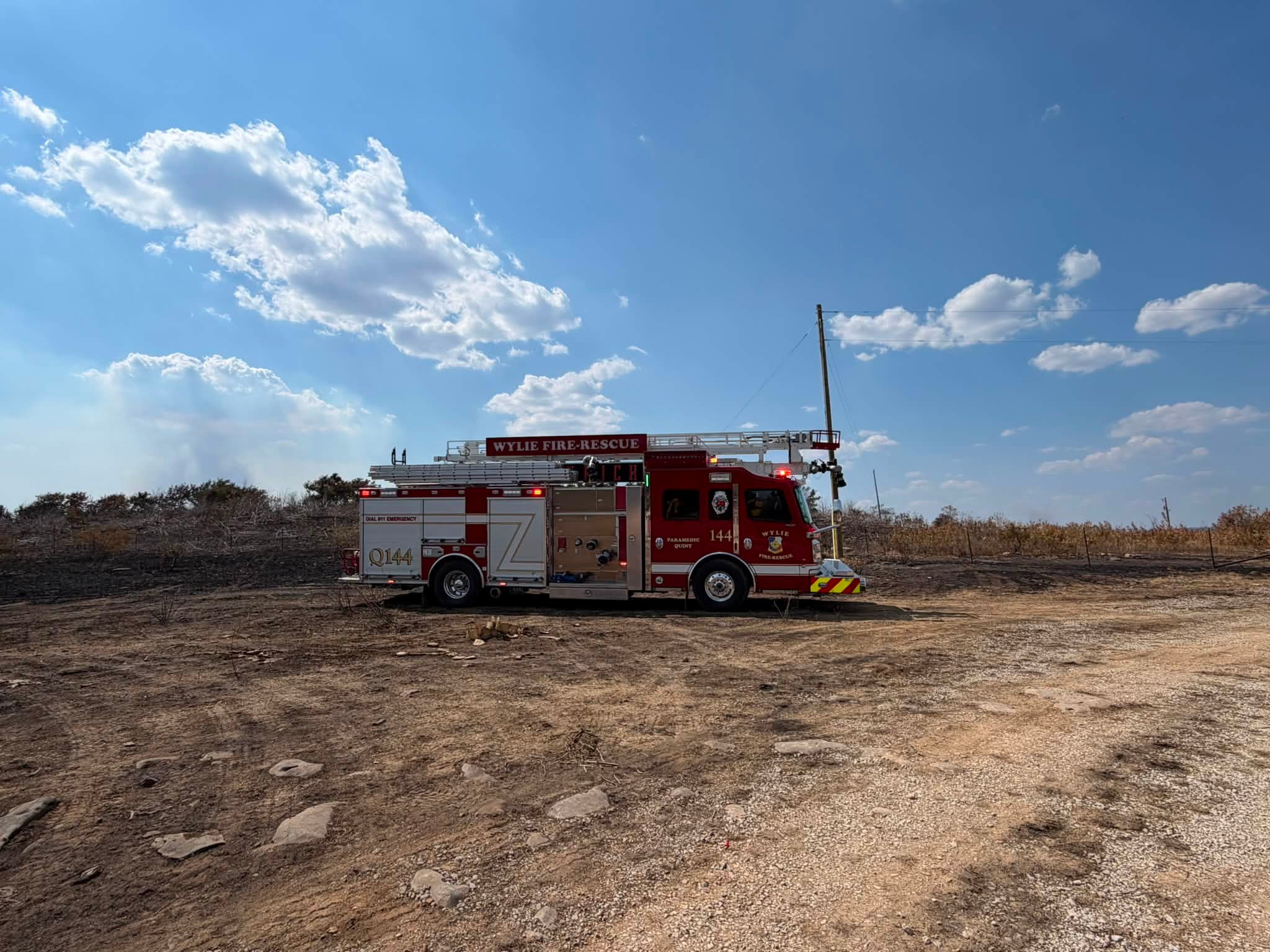 口 Wylie crews are still out assisting with the Ross Fire operations