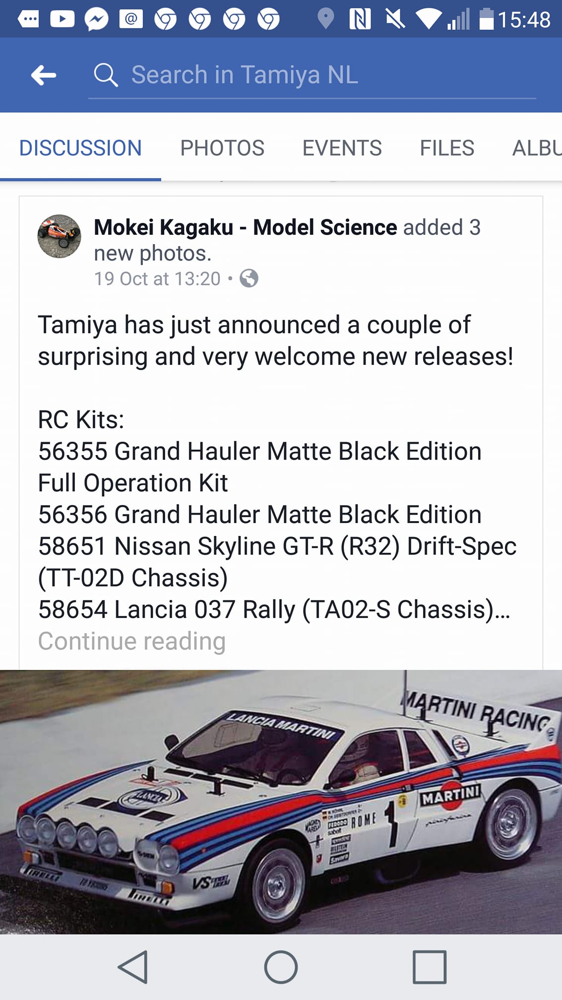 Tamiya have announced they be making their Lancia 037 Rally on