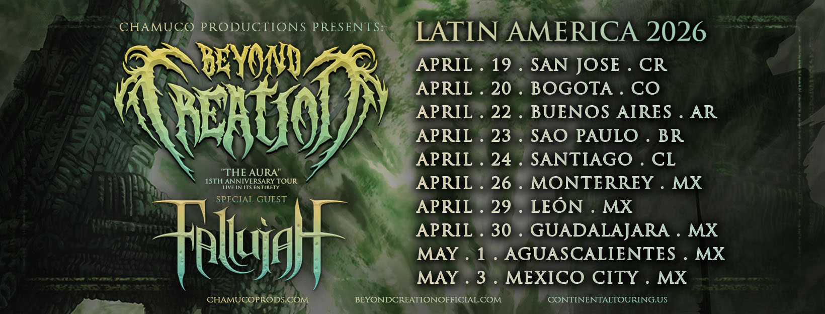 Beyond - THE AURA 15th ANNIVERSARY TOUR LATAM 2026 with FALLUJAH ...