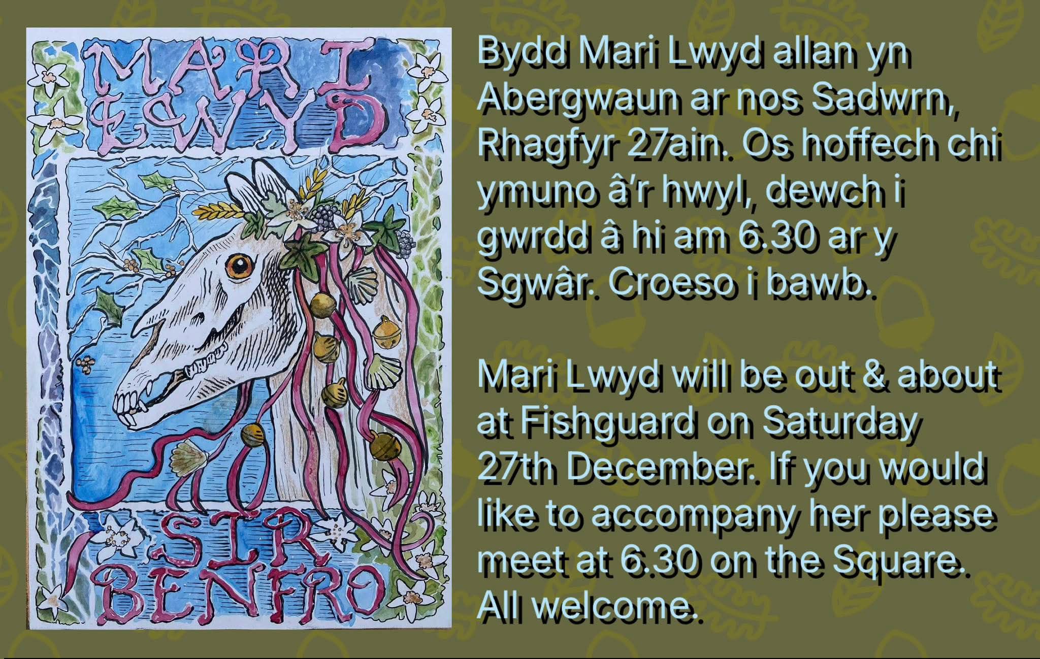 Visit - 🎄 Mari Lwyd is coming to Fishguard! 🎄 Come and see the Mari ...