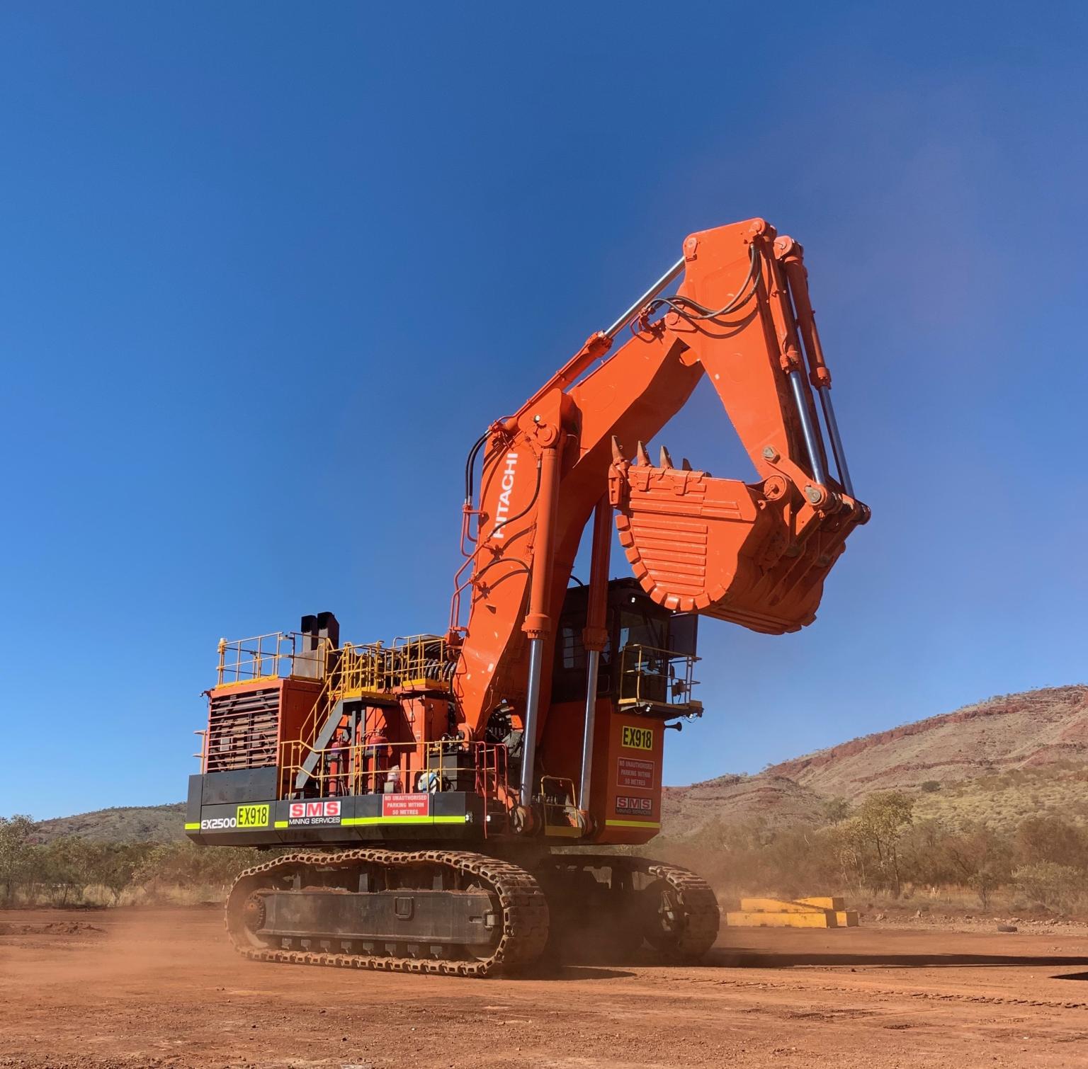 Hitachi EX2500 shining brightly... - SMS Mining Services