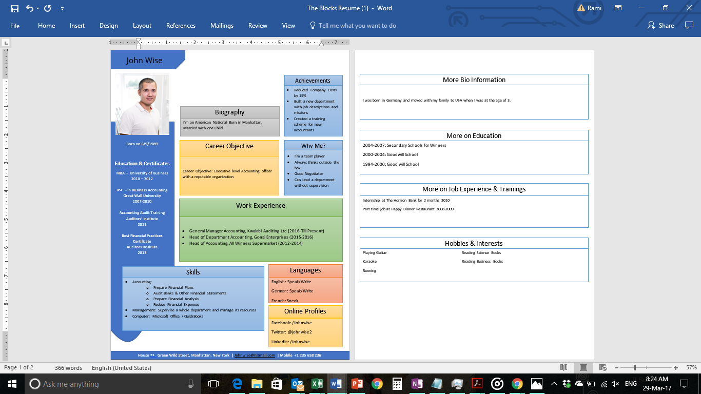 The Modular Resume