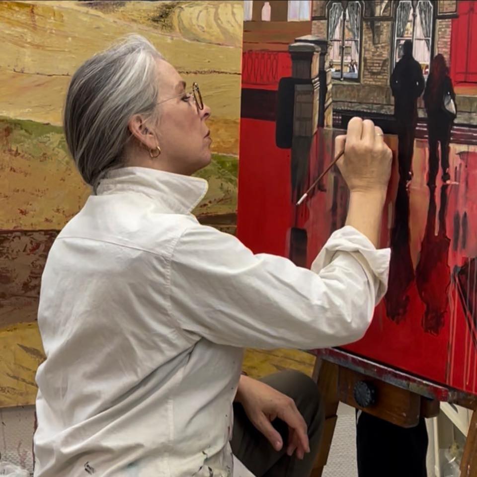 🇬🇧 A ROCKY ROAD I’ve been working on this large painting again. Three ...