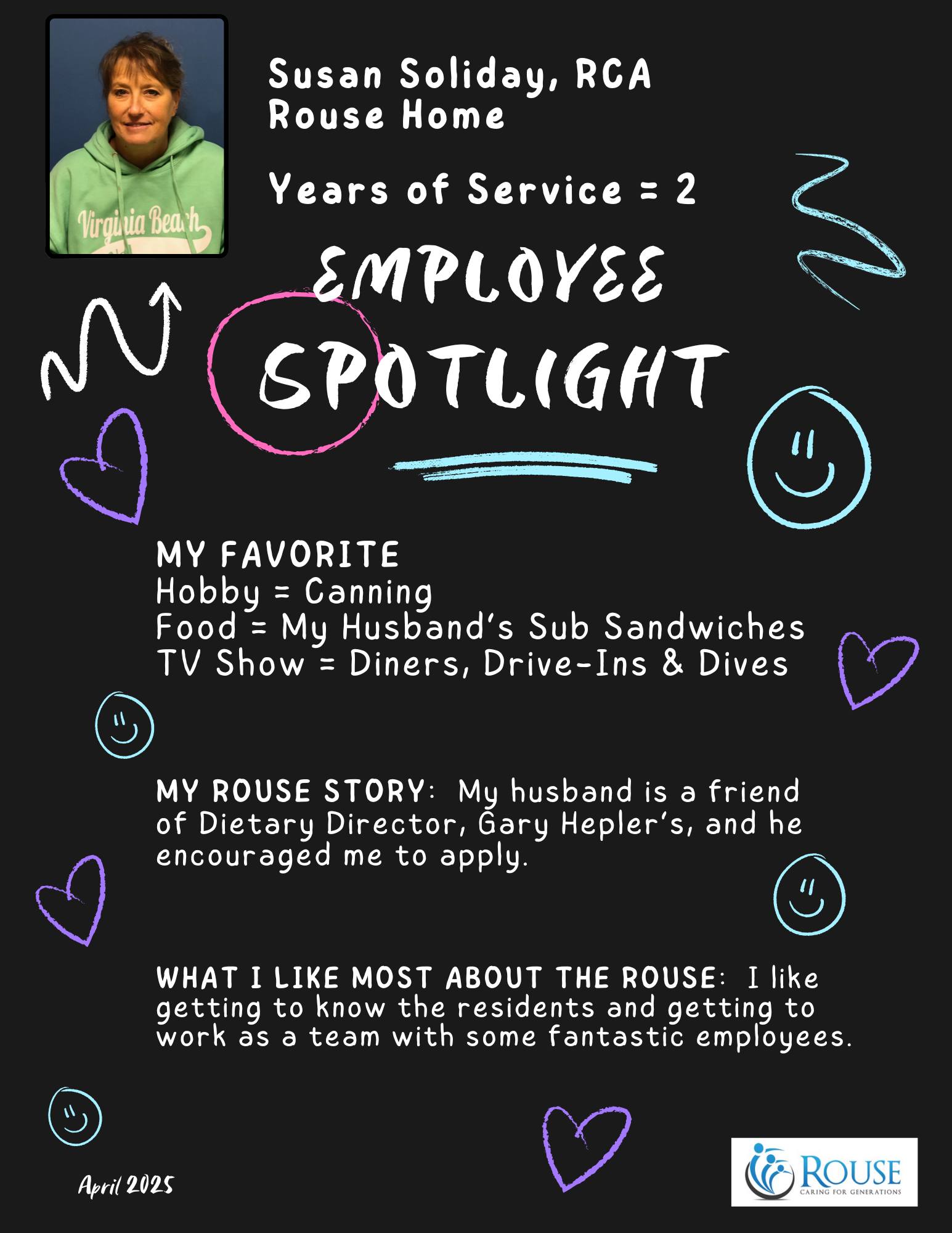 Rouse - Meet Susan Soliday! Susan is a 2-year employee of the Rouse ...