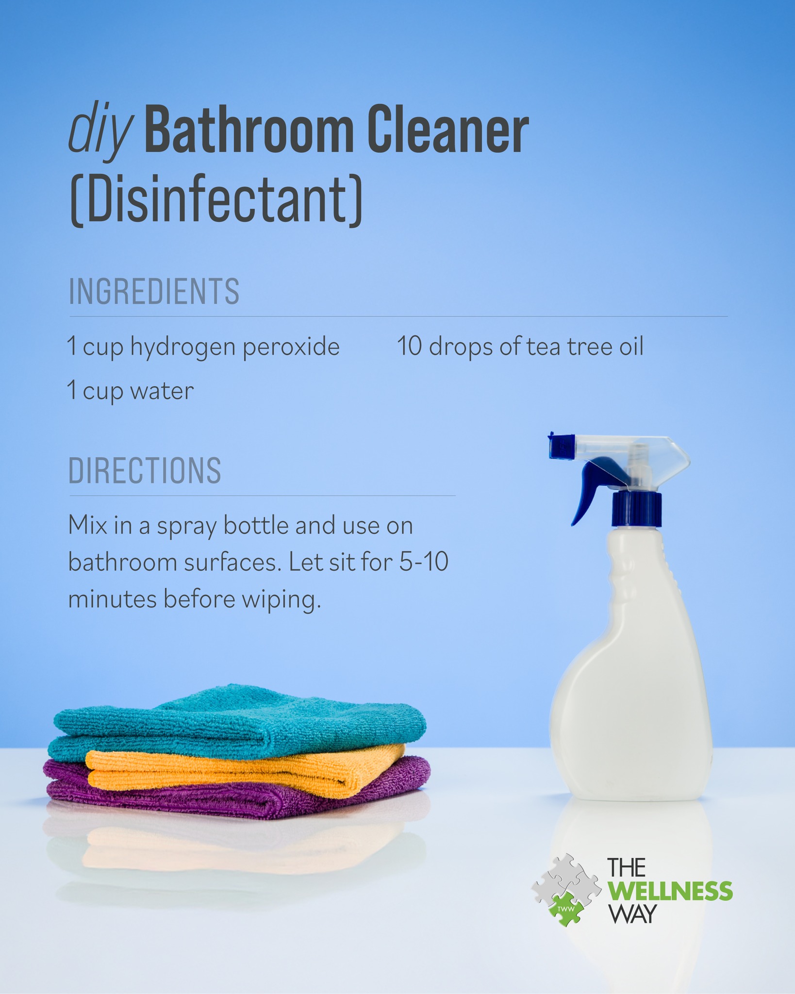 The Wellness - 🧼🌿 Easy DIY Bathroom Cleaner! 🌿🧴 Ditch the toxic ...