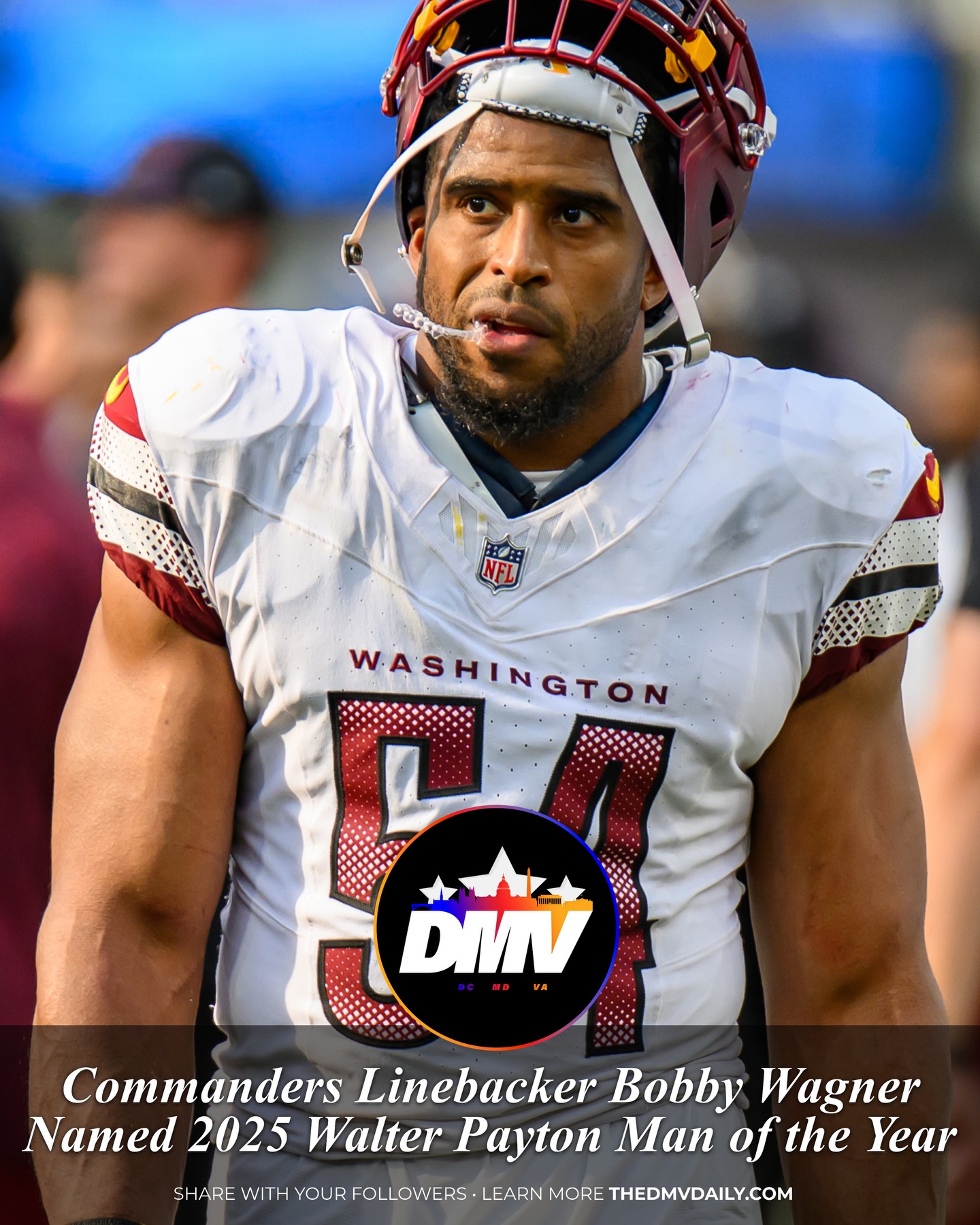 Washington Commanders linebacker Bobby Wagner has been named the 