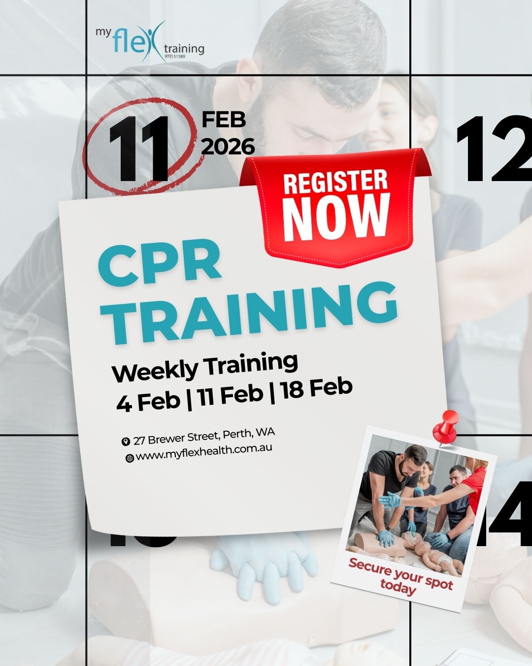 🚑 Weekly CPR Training... - My Flex Training - RTO Code 51589 | Facebook