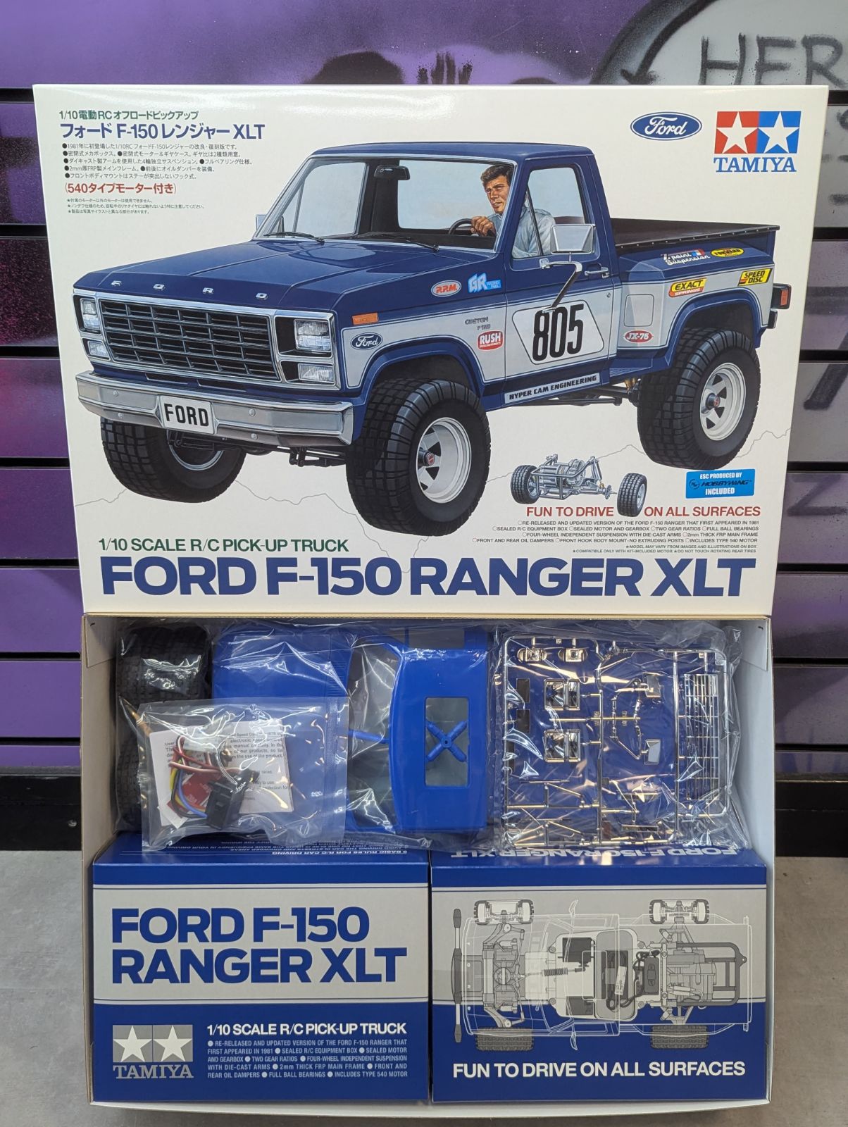 Vintage Tamiya Blackfoot Ford F150 Ranger RC model