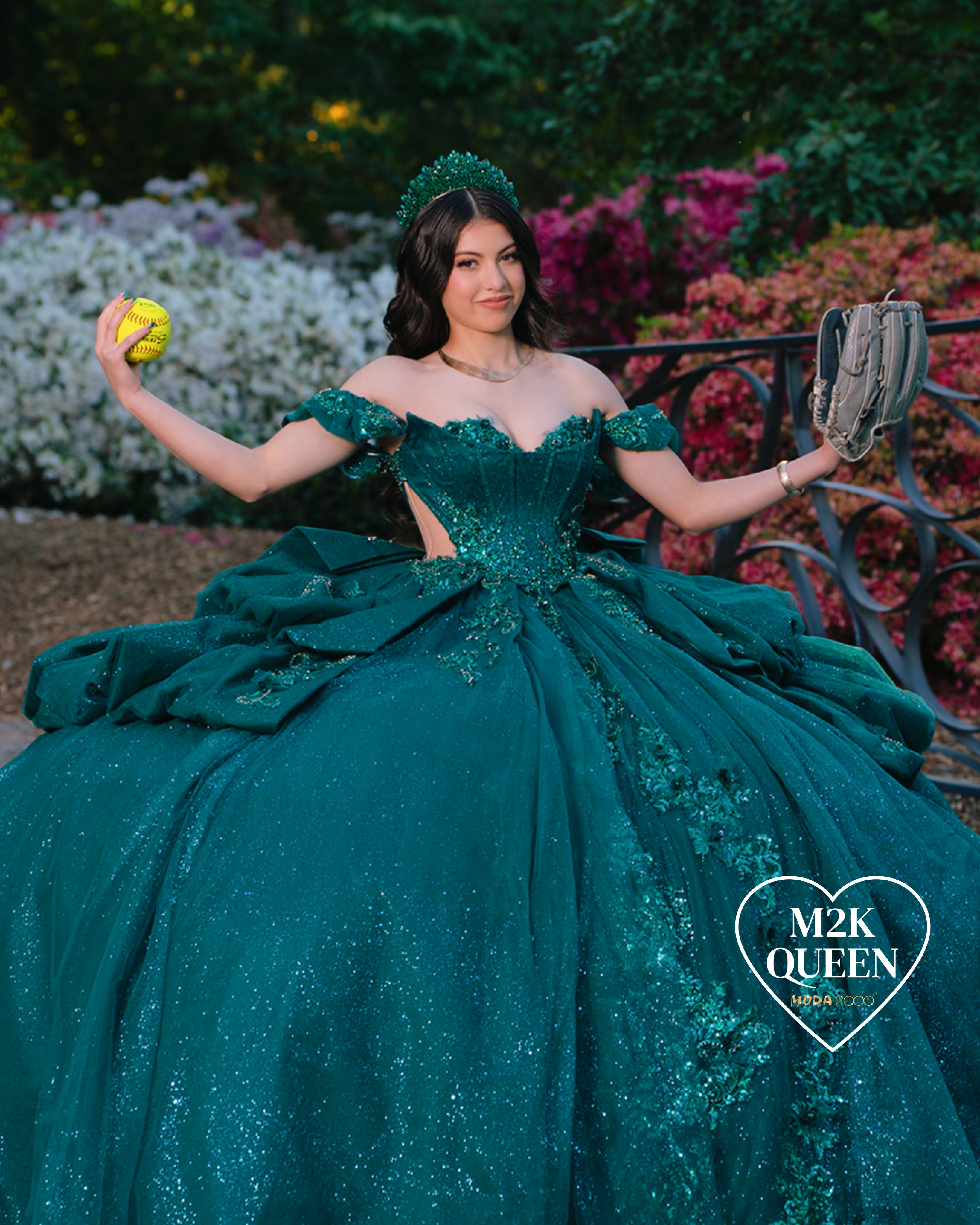 lace wedding dress detachable sleeves Maria Anette 5421 | Enchanting recycled polyester Color:SWEET GARDEN GREEN Designer Long Prom Dresses Delicate lace sleeves add