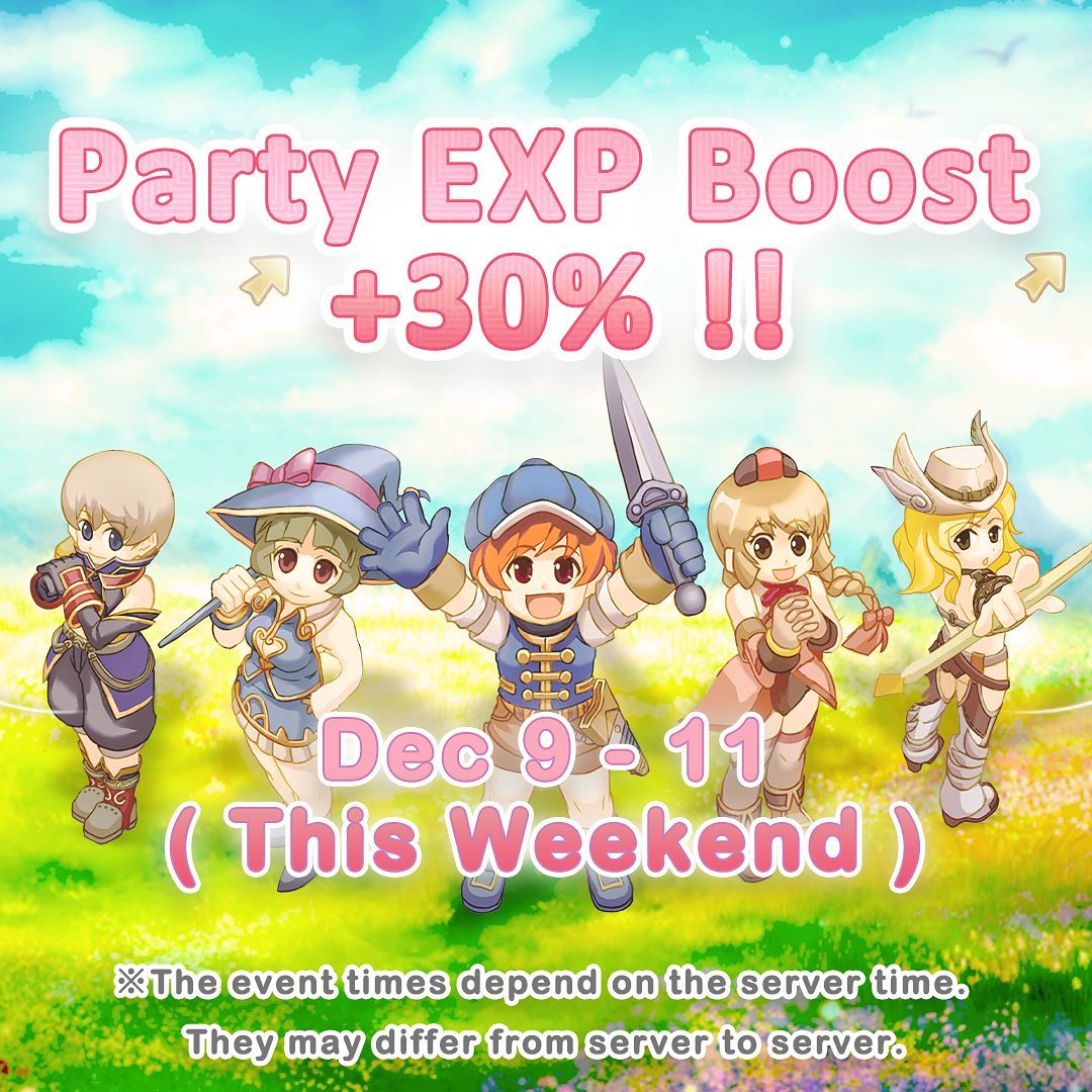 Flyff Universe - Party EXP Boost Event During the event...