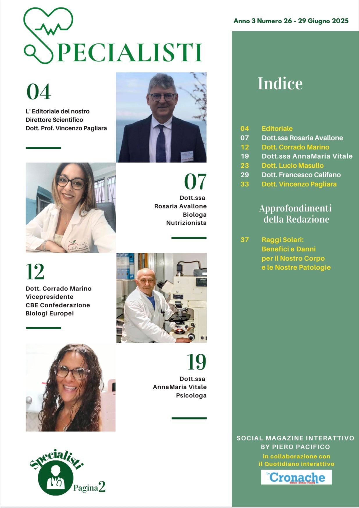 Dott. Prof. Vincenzo Pagliara Medico Chirurgo Specialista in Oculistica ...