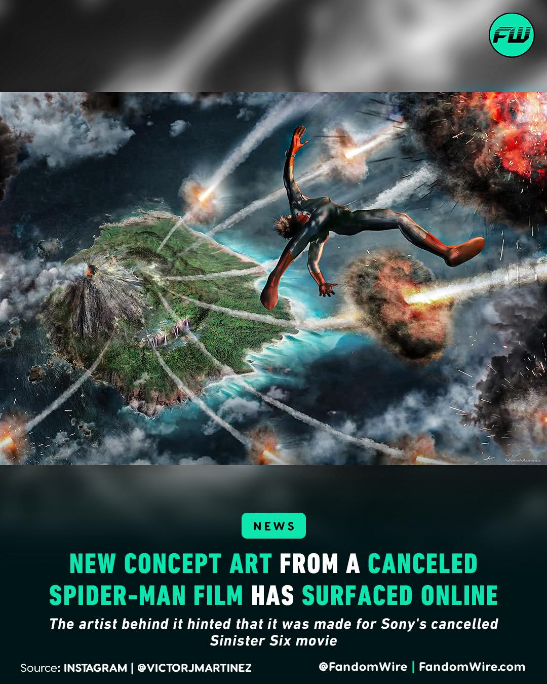Spider-man movie concept art illustration