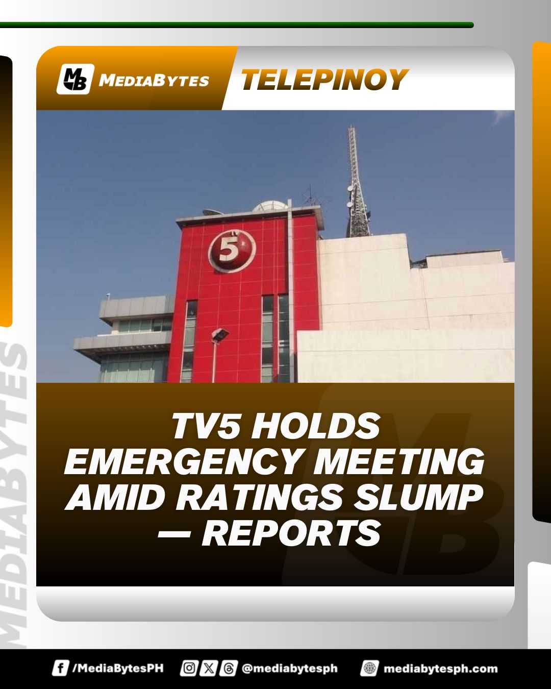 TelePinoy - #MediaBytes TelePinoy | MVP steps in as TV5 faces primetime ...