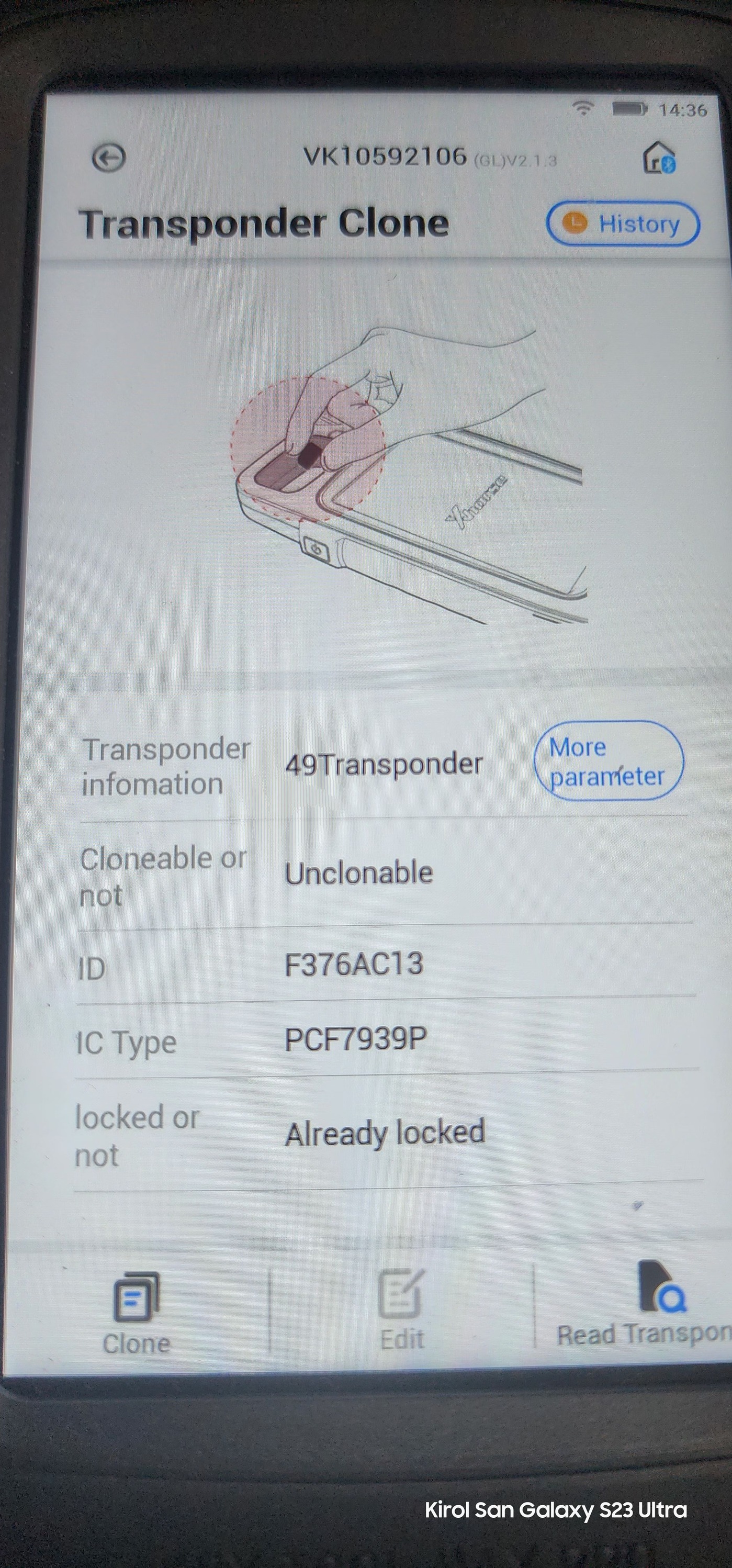 Hi everyone, how to unlock this id49 transponder
