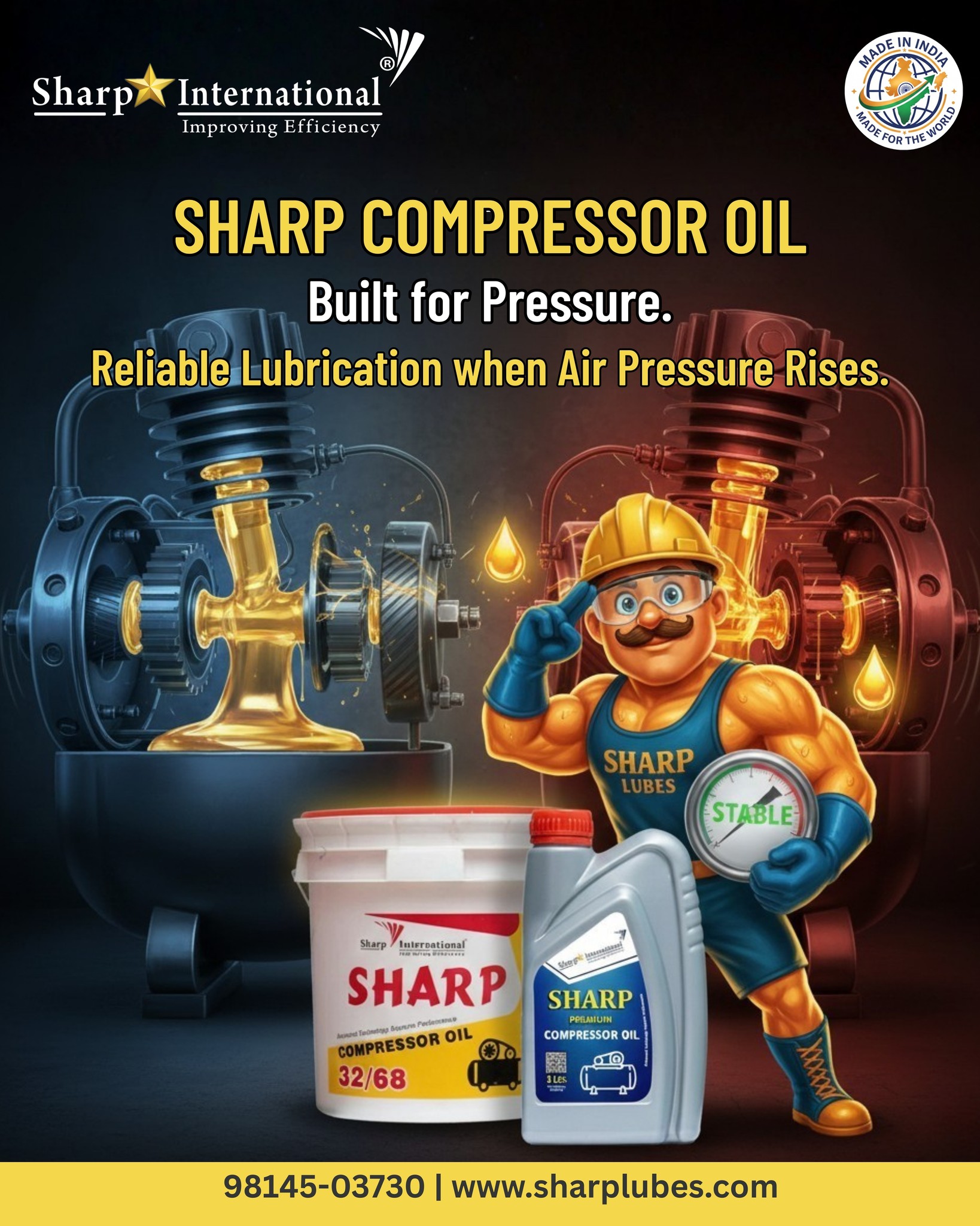 Sharp - Sharp Compressor Oil - Built For Pressure. Reliable Lubrication ...