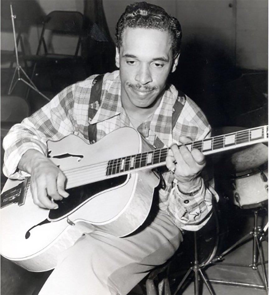 Oscar Moore American jazz guitarist with Nat King Cole Trio