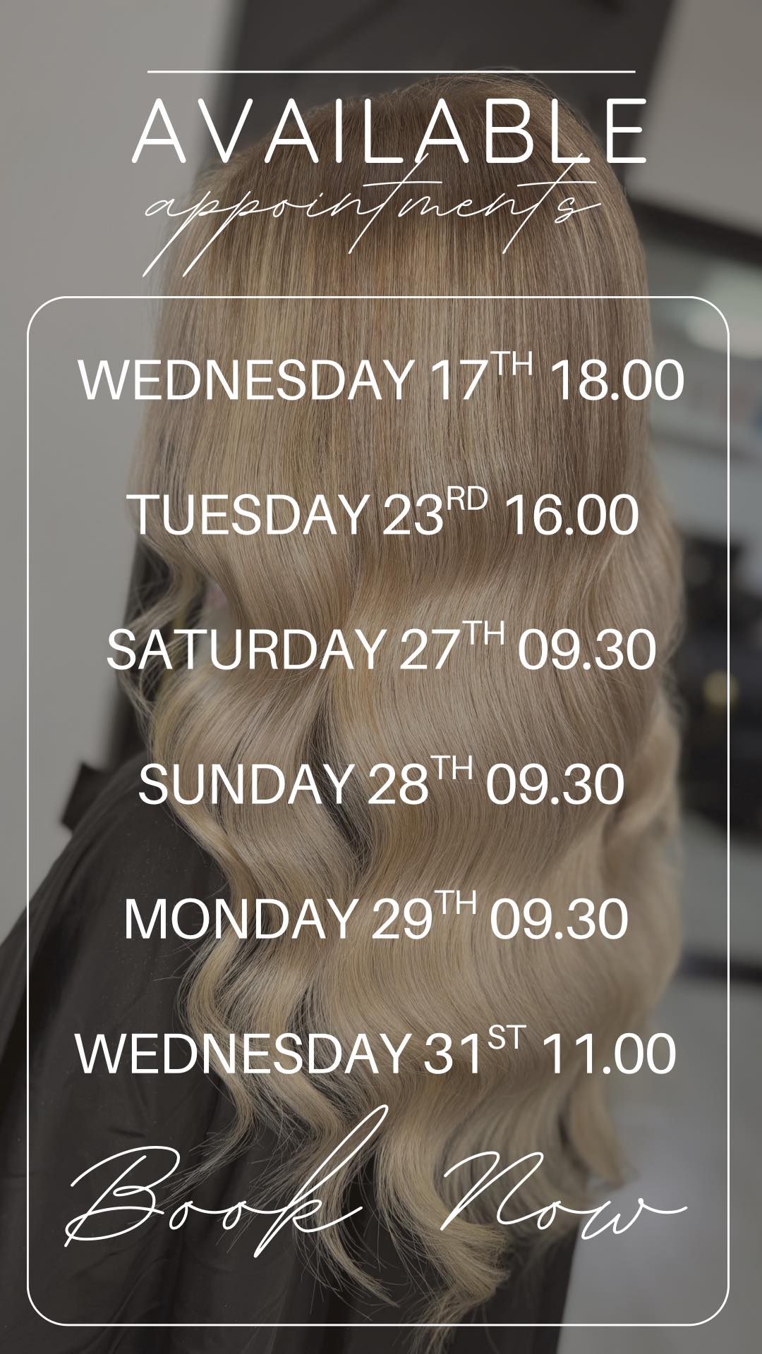 CP - Remaining Availability – Until End of the Year These are the ONLY ...