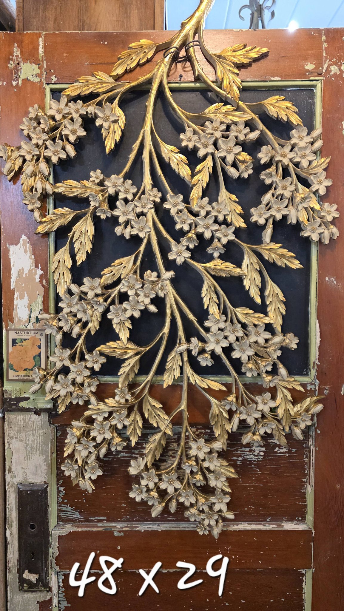 SOLD*** RARE Vintage 1967 Syroco Dogwood Flower Wall Hanging #7030