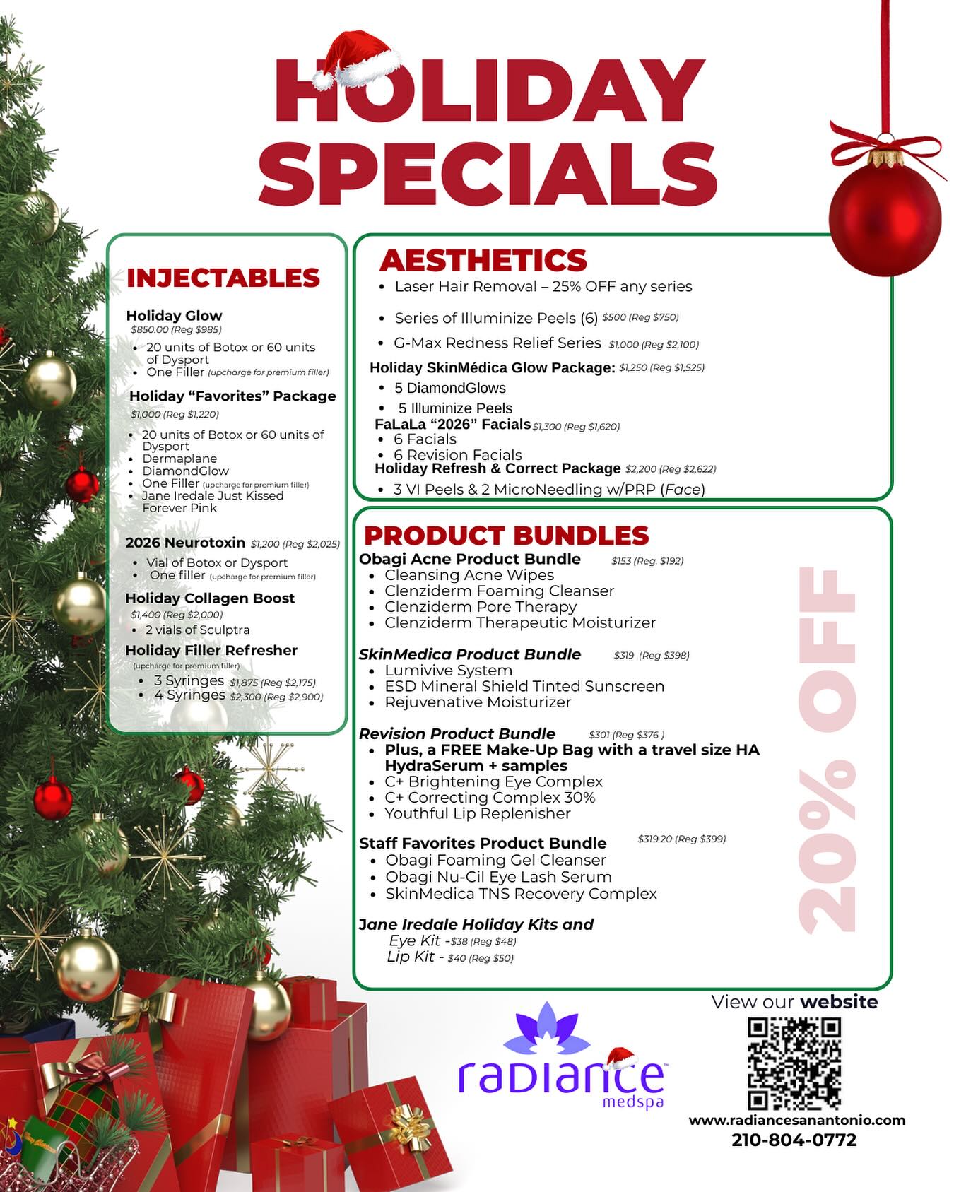 Radiance - RADIANCE MEDSPA HOLIDAY SPECIALS ARE HERE! Get ready to glow ...