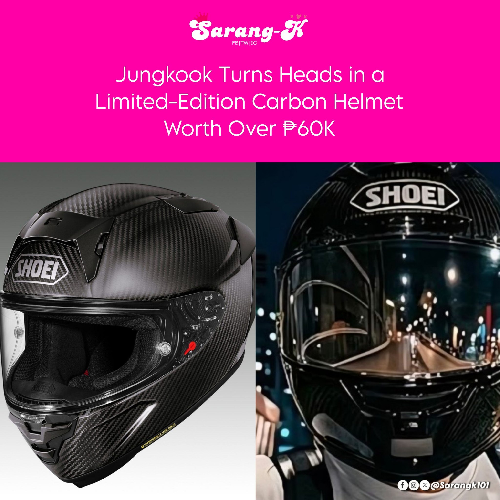 Only Jungkook could make a helmet go viral. In his “Hooligan 