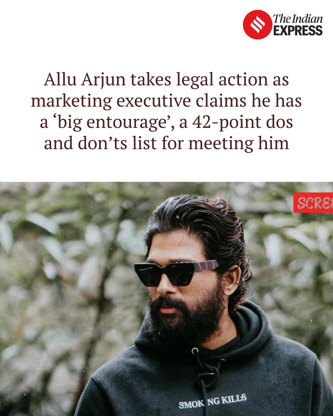 Indian Express - Allu Arjun takes legal action as... | Facebook