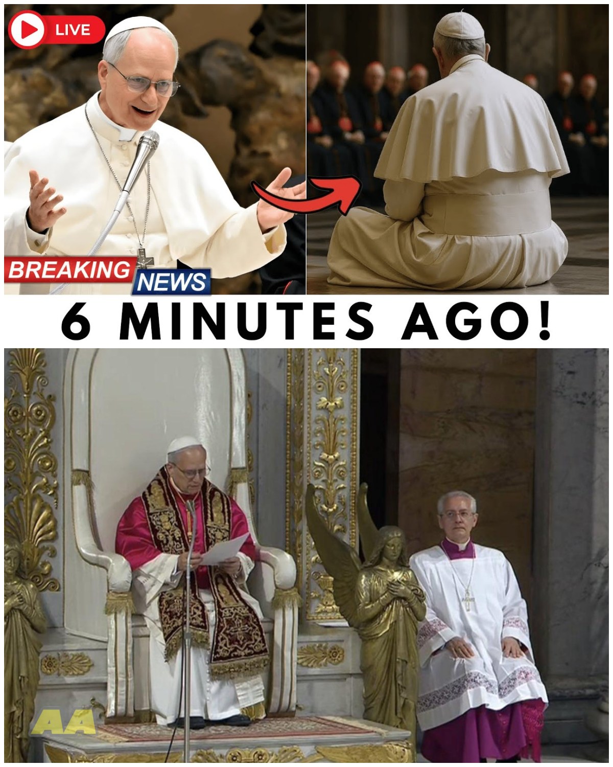 Ana - Pope Leo XIV Refused His Throne… And Sat on the Floor Besides the ...