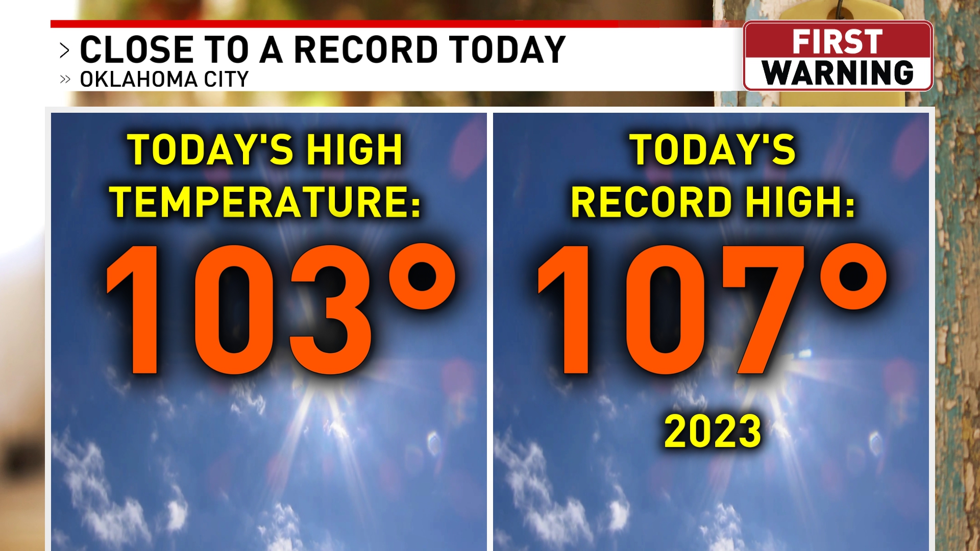 Thanks to today's cold front, we were not able to get within range