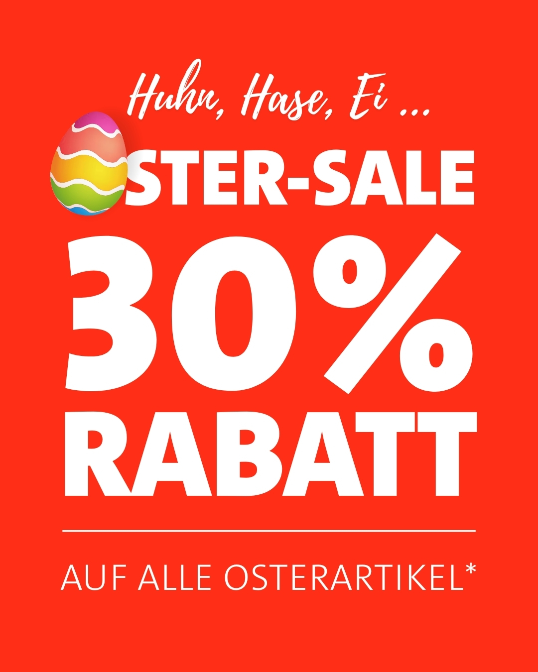 Huhn, Hase, Ei ... ist eure Osterdeko schon komplett? 🐰💚🌿Wir hätten da was für euch! Zu unserem Oster-Sale schenken wir euch ab heute 30% Rabatt auf alle Osterartikel*. *Ausgenommen sind Floristik und